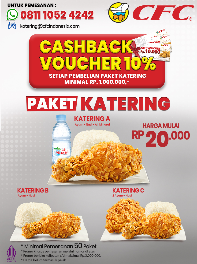 PAKET KATERING CASHBACK VOUCHER 10%